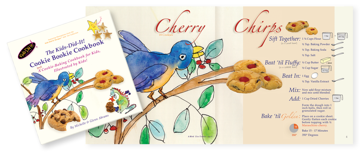 Chery Chirps Recipe and Cover of the Kids-Did-It! Cookie Bookie Cookbook.