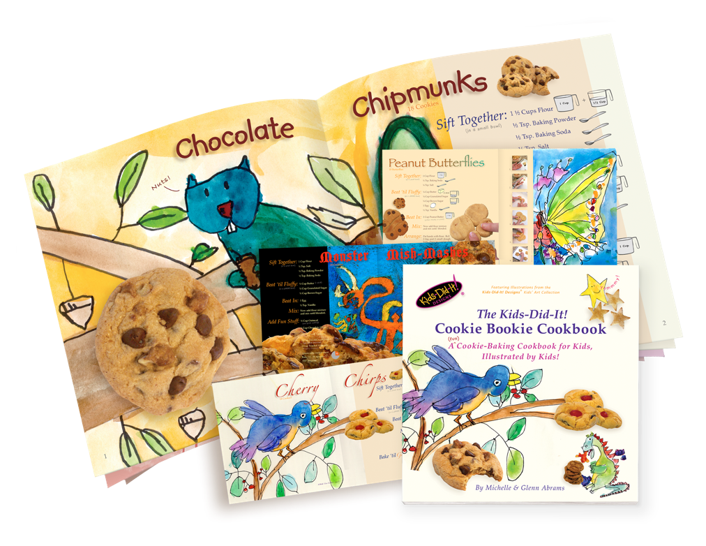 Chocolate Chipmunk Cookie Recipe Pages and Cover Image of the Kids-Did-It! Cookie Bookie Cookbook