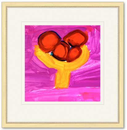 Framed Happy Fruit print 