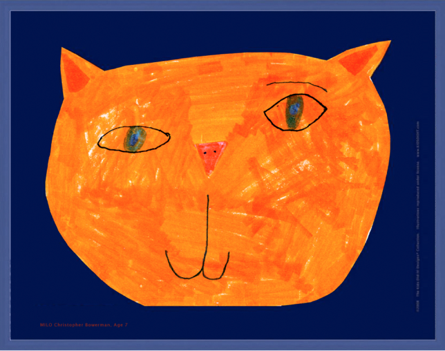 Orange cat print